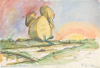 CLAES OLDENBURG (1929 - 2022) Proposed Colossal Monument for Battersea Park, London, Drum Set.                                                   